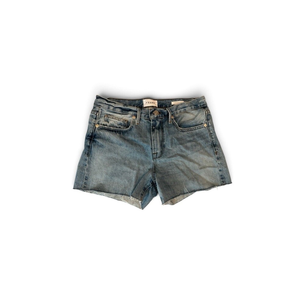Frame Women's Size 26 Blue Jean Distressed Denim Summer Le Brigette Shorts